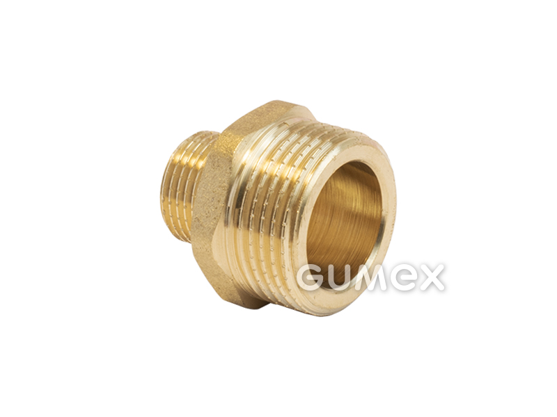 Šroubení pro kapaliny redukované, vnější závit G 2 1/2" - vnější závit G 2", 10bar, -5°C/+100°C, mosaz